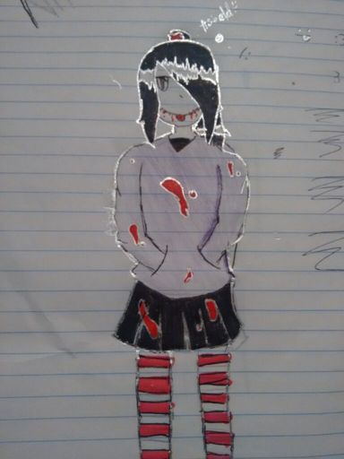 Como me salió mi dibujo de nina the killer Creppypasta Terror Amino