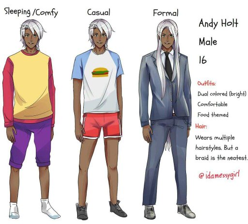 Andy Holt , Character Outfit References