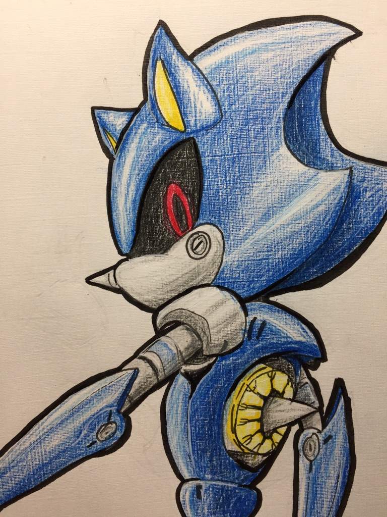 Metal sonic нарисовать