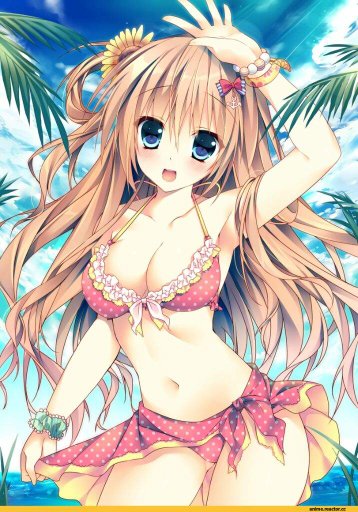 Anime girls hot bikini