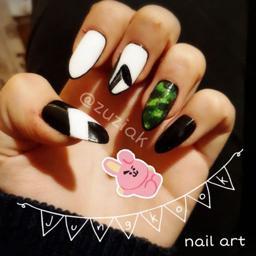 💅🐰 Jungkook Inspired Nail Art | ARMY's Amino