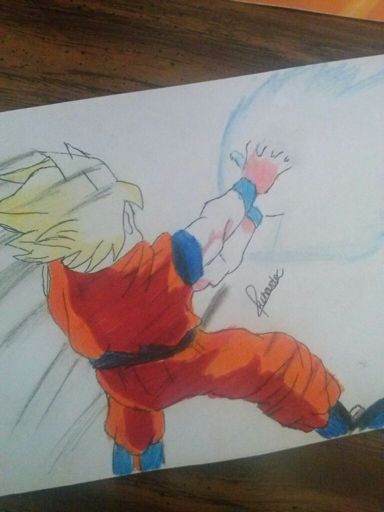 Goku Haciendo Un Kamehameha Espero Que Les Guste Dragon Ball Espa Ol