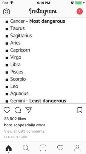 Most dangerous zodiac