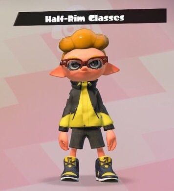 splatoon 2 half rim glasses