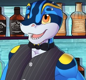 Jax is the bartender at Amorous club. 