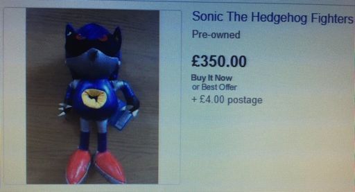 sonic the fighters metal sonic plush