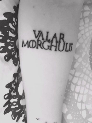 Progress Album Valar Morghulis Valar Dohaeris My Song of Ice and Fire   Game of Thrones inspired tattoo Danylo Stefan and Jessica Cardoso   Brazil  rtattoos