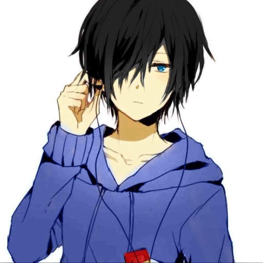 Anime guy with white and black hair