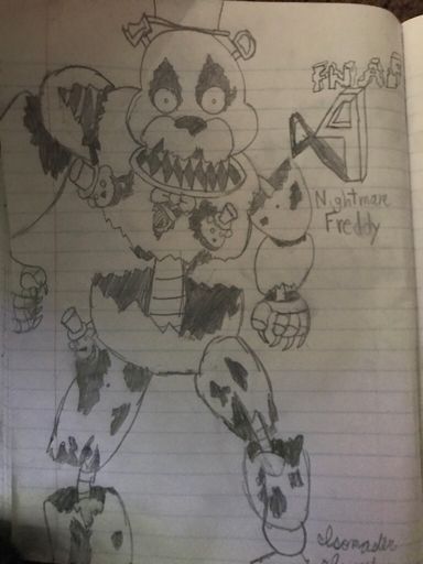 Nightmare freddy drawing!!!!!!!! | Five Nights At Freddy's Amino