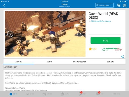 Oblivioushd Made The Last Guest Game Roblox Amino