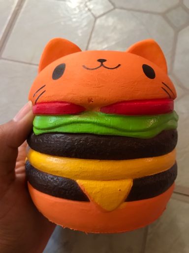 burger cat squishy