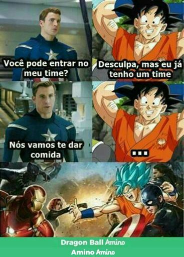 Bom o que o Goku não faz por comida e o vegeta o que ele não faz para