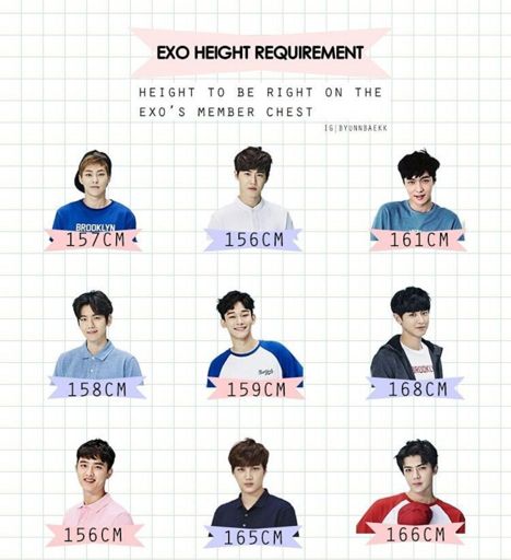 EXO HEIGHT REQUIREMENT | EXO (엑소) Amino