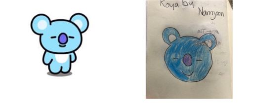 Simple Bt21 Koya Sketch Drawing with Realistic