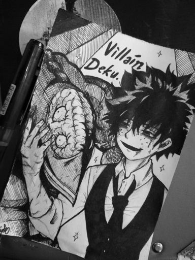 Villain Deku AU drawing test x) | My Hero Academia Amino