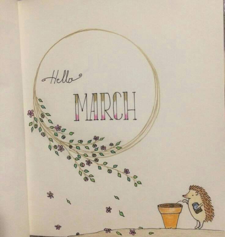 Portadas para el mes de marzo Bullet journal y organización Amino