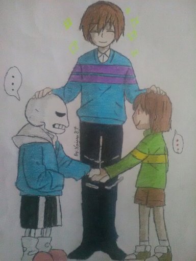 Dibujo De Frisk Sans Y Chara Undertale Espa Ol Amino