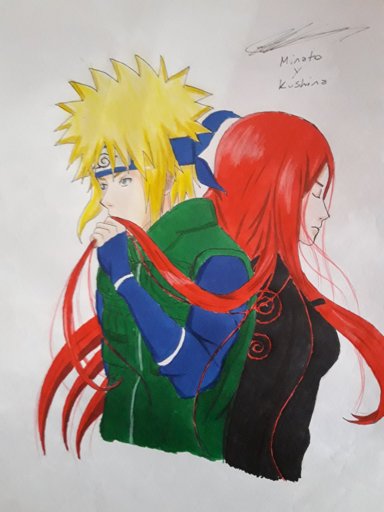 Dibujo De Minato Y Kushina Anime Amino