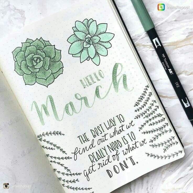 Portadas Para Tu Bullet Journal De Marzo Bullet Journal Y