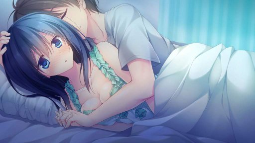 Anime girl in bed