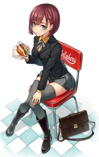 Secretary anime messy cute