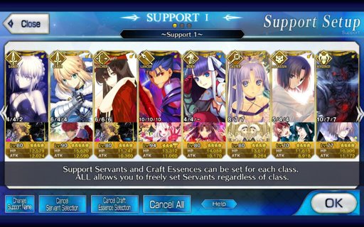 Current Supports Fate Grand Order Amino