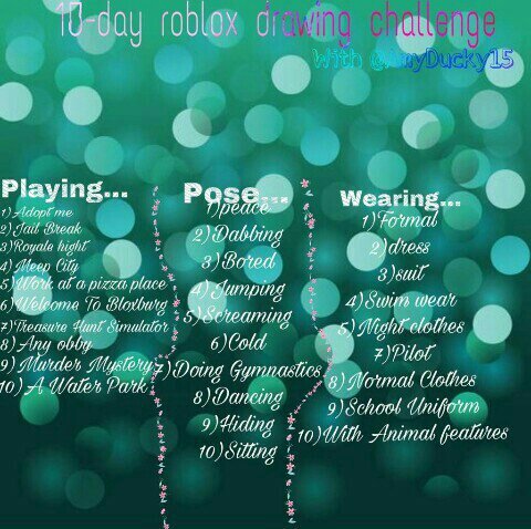 Amy S 10 Day Challenge Day 1 Roblox Amino