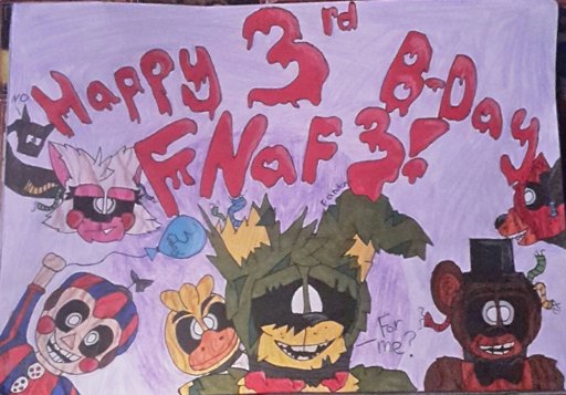 🎉🎁happy Late Birthday Fnaf 3🎁🎉 Five Nights At Freddys Amino 1983