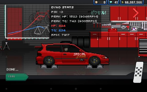 perfect shift times on pixel car racer