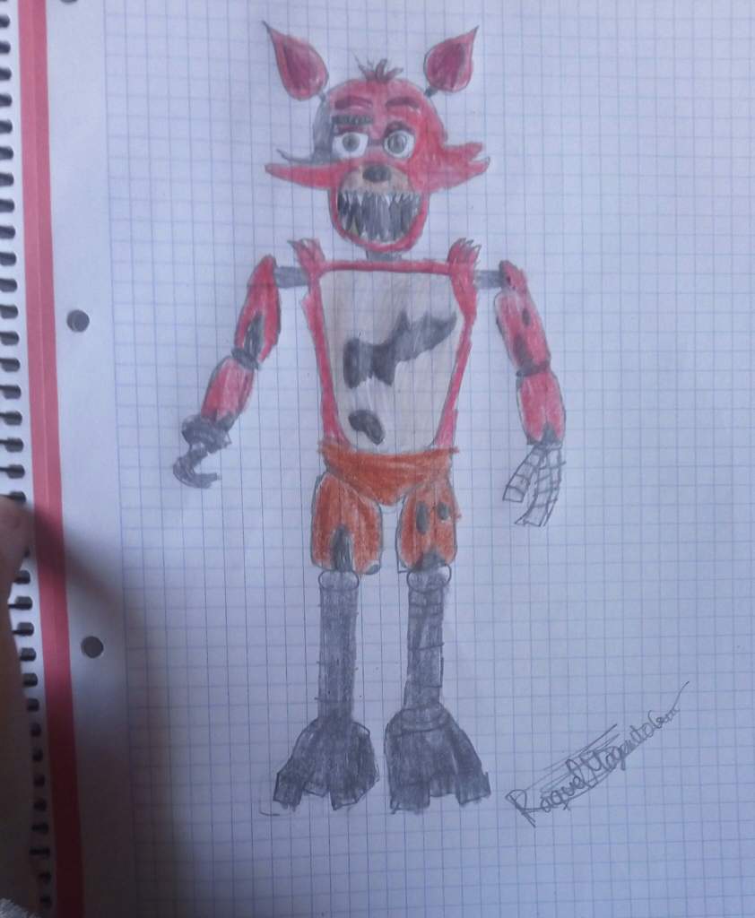 Mi Dibujo De Foxy Me Qued Bien Fnaf Amino Espa Ol Amino