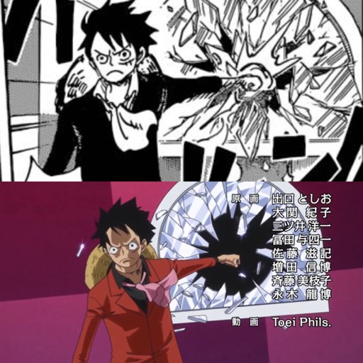 Anime And Manga Comparison Of Luffy And Katakuri One Piece Amino