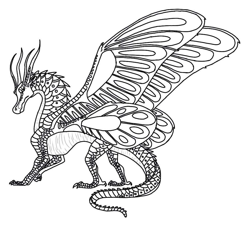 Wings Of Fire Coloring Page Silk Wing Coloring Pages