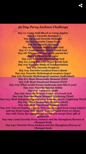 30 Day Percy Jackson Challenge Day 4 Halfblood Amino