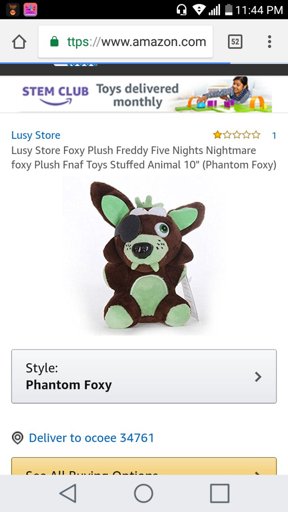 phantom foxy plush amazon