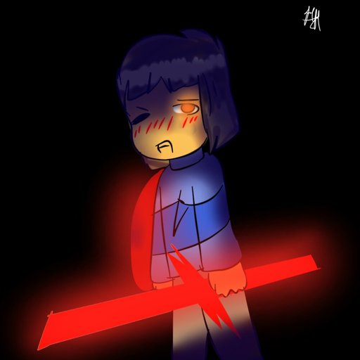 Angry Chibi Frisk Glitchtale Amino