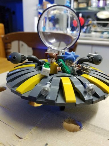 rick and morty lego spaceship