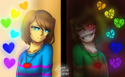 Frisk Chara And The Six Human Souls Plus Speedpaint Undertale Aus