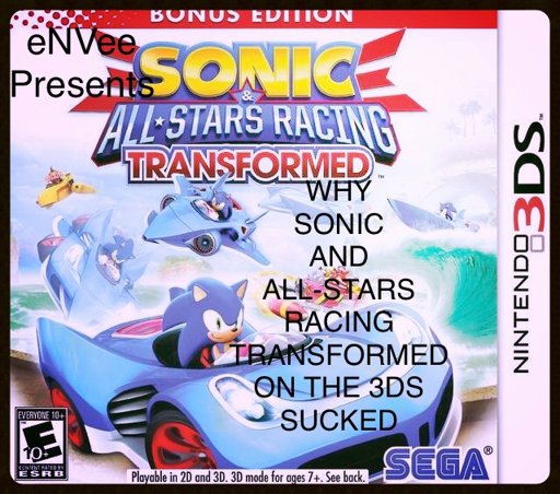 nintendo 3ds sonic all stars racing transformed