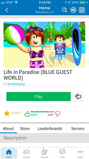 Roblox Life In Paradise Blue Guest