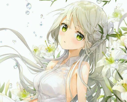 Anime girl green eyes