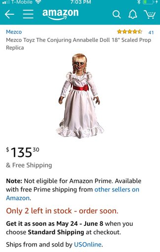 annabelle replica doll amazon