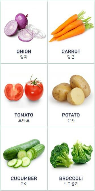 과일과 야채를 한국어로 Frutas y verduras Aprende Coreano Amino Amino