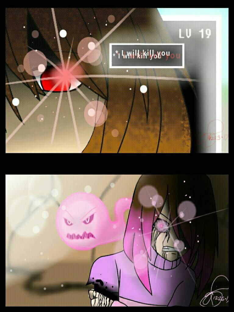 glitchtale: frisk vs. betty noire (redraw)