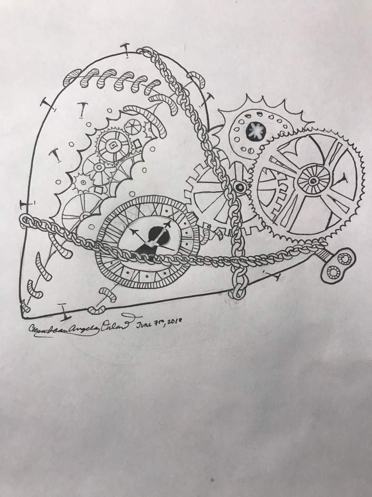 steampunk heart illustration