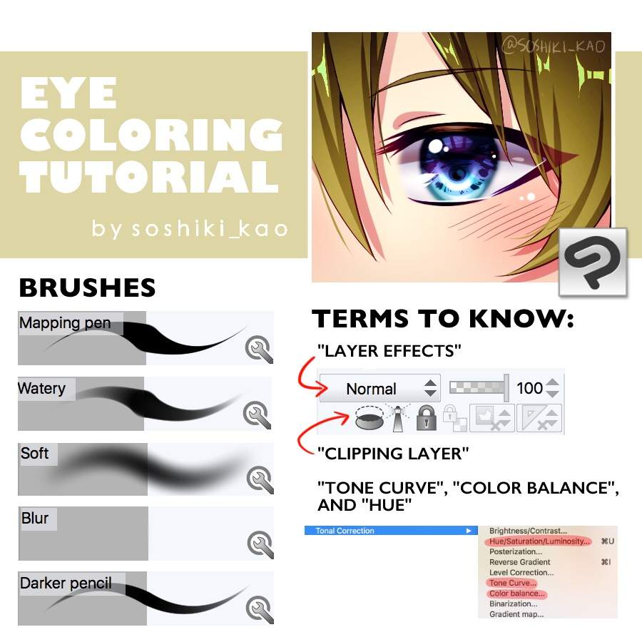 Soft Eye Coloring Tutorial | Anime Art Amino