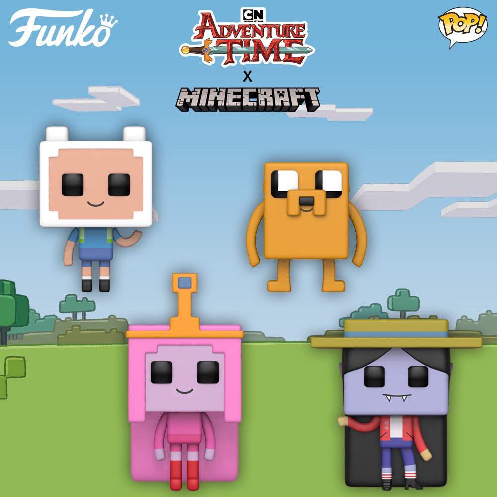 adventure time x minecraft funko pop