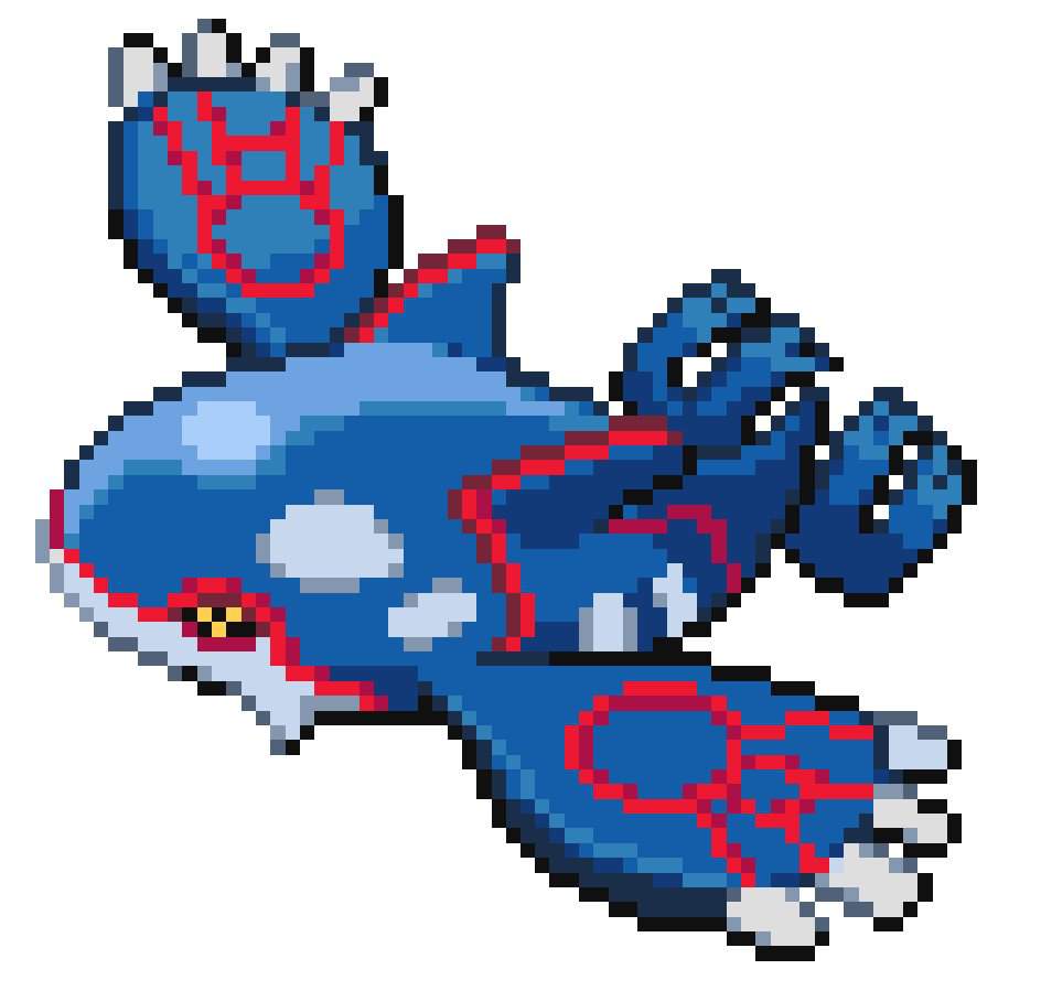 Pokemon Kyogre Pixel Art Grid Hot Sex Picture