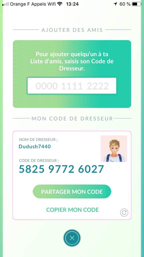 Voici mon code ami Pokemon Go ! Pokémon ⋆ Amino