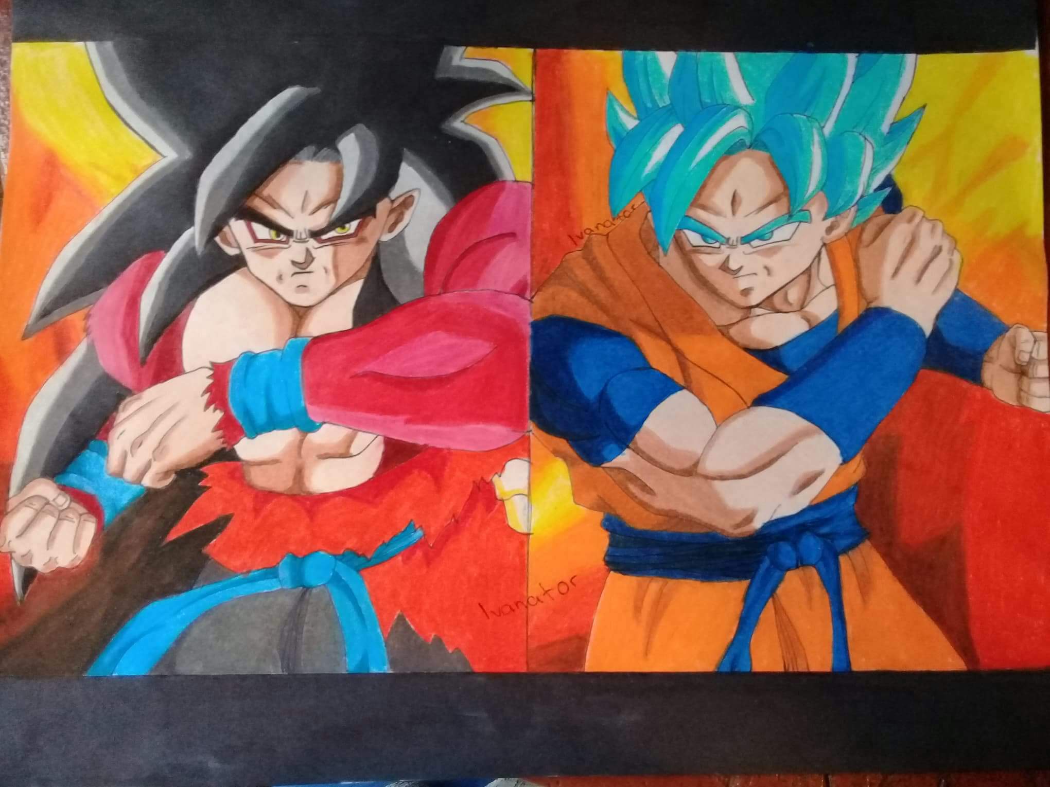 Goku Xeno Ssj4 Vs Goku Ssj Blue | Arte Anime Amino Amino