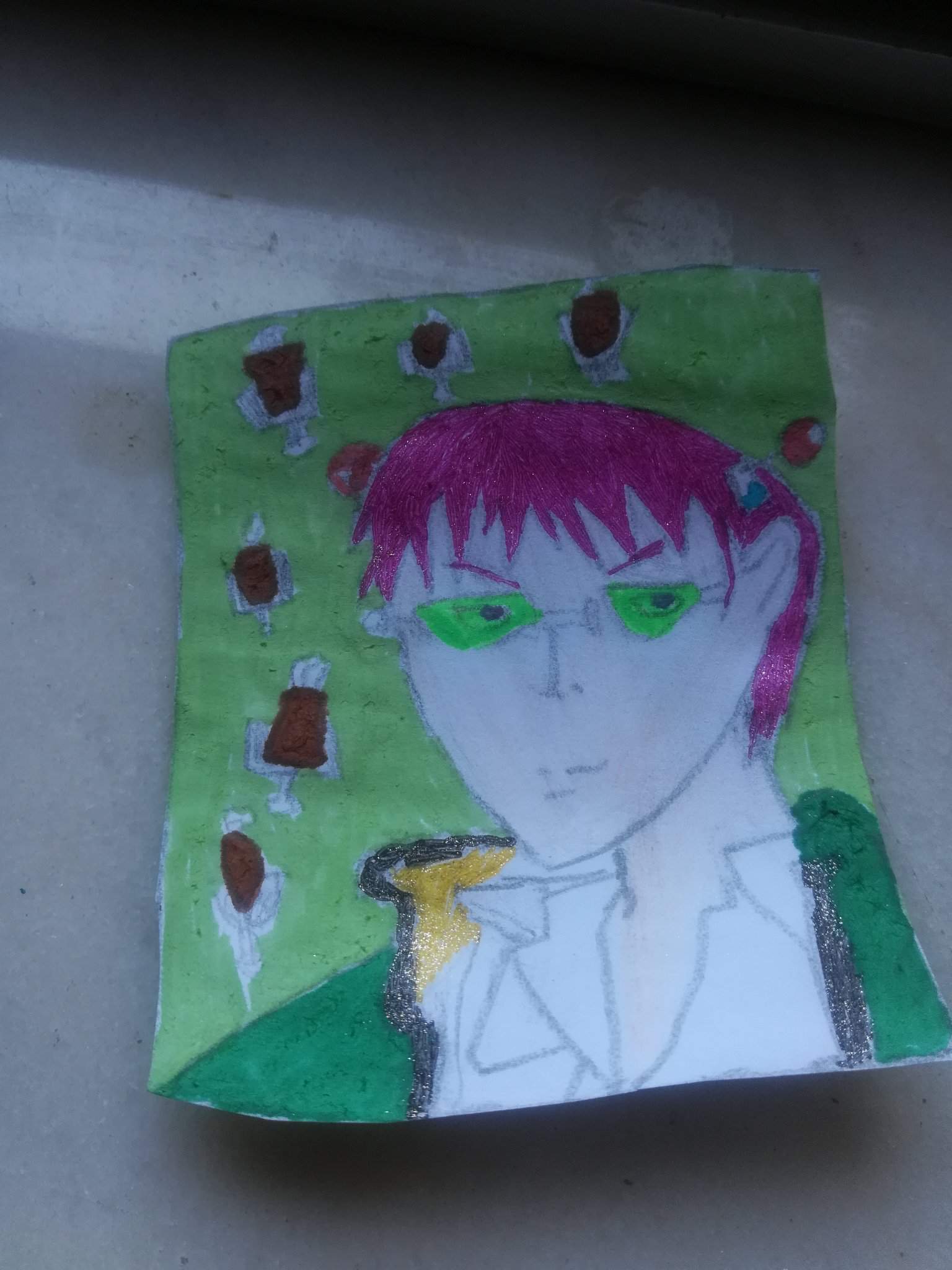 I Tried To Draw Saiki Its Nit Really Good But I Wanyed A Drawing Of My All Timr Favourite Character Of All Anime Characters I Know And The Skin Colour Is A